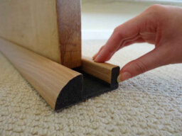 Stormguard Internal Under Door Draught Seal - Light Wood Finish - thumbnail 1