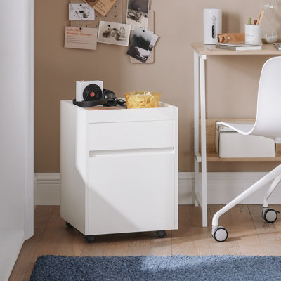 Sobuy Fbt121-W, Home Office Mobile File Cabinet, Under Desk File Storage Cabinet,white,w39.5Xd39.5Xh54.2 - image 1