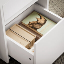 Sobuy Fbt121-W, Home Office Mobile File Cabinet, Under Desk File Storage Cabinet,white,w39.5Xd39.5Xh54.2 - thumbnail 6
