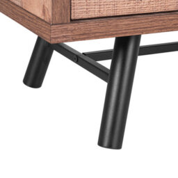 Beliani Home Tv Stand For Up To 57-Inch Tv Light Brown 2 Shelves 4 Drawers - thumbnail 8
