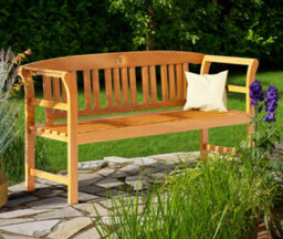 Casaria Rose 3 Seater Wooden Garden Bench, Fsc-Certified Eucalyptus Wood, 158X43X82Cm, Outdoor Furniture, Armrests & Backrest - thumbnail 6