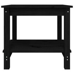 Berkfield Rustic Coffee Table Black 50X50X45 Cm Solid Wood Pine - thumbnail 5