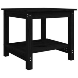Berkfield Rustic Coffee Table Black 50X50X45 Cm Solid Wood Pine - thumbnail 1
