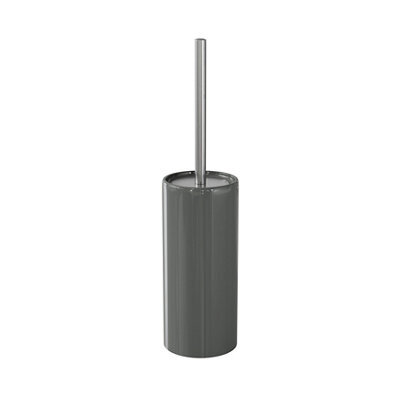 GoodHome Koros Anthracite Ceramic, Polypropylene (Pp) & Stainless Steel Toilet Brush & Holder - image 1