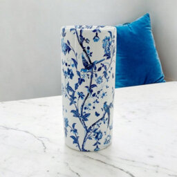 Minster 18 Inch Round Bird Umbrella Stand - L20 X W20 X H46 Cm - Blue/white - thumbnail 3