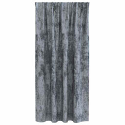 Berkfield Classic Curtain With Curtains 2 Pcs Silver Grey 175 X 140 Cm Velvet - thumbnail 4