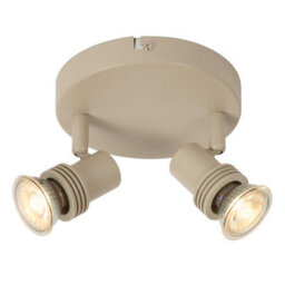 Lucide Kianti - Ceiling Spotlight 15 Cm - 2Xgu10 - Taupe