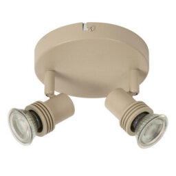 Lucide Kianti - Ceiling Spotlight 15 Cm - 2Xgu10 - Taupe - thumbnail 2