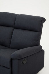 Home Detail Brody Sofa Suite 2 Seater Manual Recliner Dark Grey Padded Fabric - thumbnail 7