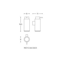 Cosmic Soap Dispenser, 200Ml, Matt Stainless Steel, Logic Collection - thumbnail 6