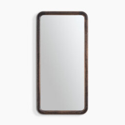 Furniturebox Uk Rowena Walnut Wood Small 80X40Cm Rectangle Wall Mirror - thumbnail 3