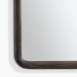 Furniturebox Uk Rowena Walnut Wood Small 80X40Cm Rectangle Wall Mirror - thumbnail 6