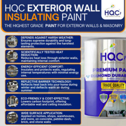 Hqc Exterior Wall Insulating Paint - Weatherproof, Heat Reflecting & Energy Saving - Light Beige - 1L - thumbnail 5
