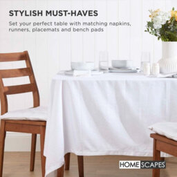 Homescapes White Seat Pads 100% Cotton Chair Cushions 40X40 Cm, Set Of 6 Plain Chair Pads For Dining, Kitchen Or Garden Outdoor - thumbnail 7