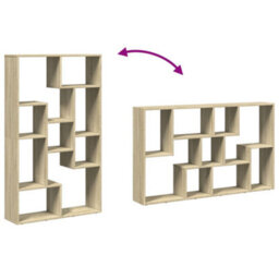 Berkfield Bookcase Sonoma Oak 72X20X120 Cm Engineered Wood - thumbnail 8