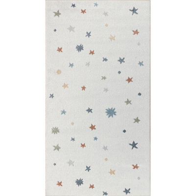 Livabliss Lillian-Kids Beige Orange Green Grey Washable Rug For Children's Rooms 80 X 150 Cm Easy Care, Non Shedding - image 1