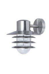 GoodHome Tanakee Fixed Satin Stainless Steel Mains-Powered Outdoor Wall Light