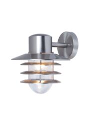 GoodHome Tanakee Fixed Satin Stainless Steel Mains-Powered Outdoor Wall Light - thumbnail 2