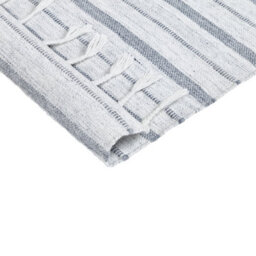 Wyld And Coco Handwoven Recycled Synthetic Area Rug 80 X 150 Cm Off-White Stripe Modern - thumbnail 6
