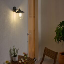 GoodHome Kebel Fixed Matt Grey Mains-Powered (Wired) Outdoor Wall Light - thumbnail 6