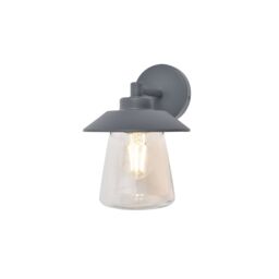 GoodHome Kebel Fixed Matt Grey Mains-Powered (Wired) Outdoor Wall Light - thumbnail 2
