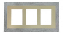 Frames By Post Metro Mineral Grey Frame With Light Grey Mount For 3 Image Sizes 7 X 5 Inch - thumbnail 1