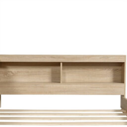 Abrihome Storage Bed, 4Ft6 Double Bed 135X190Cm, Plenty Of Storage Space, For Adults & Teenagers, Multifunctional Bed, White Oak Color - thumbnail 9