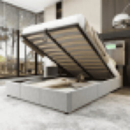 Matteo Luxury Grey Velvet Ottoman Double Bed With Hydraulic Storage, Bluetooth Stereo, Usb, & 7-Colour Led Lights - thumbnail 4