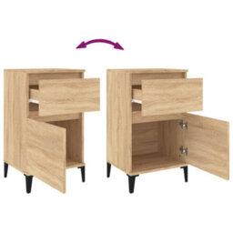 Berkfield Bedside Cabinets 2 Pcs Sonoma Oak 40X35X70 Cm - thumbnail 9