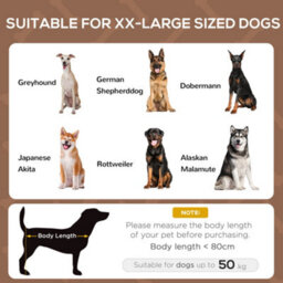 Pawhut 122Cm Elevated Dog Bed Cooling Raised Pet Cot Uv Protection Canopy Brown - thumbnail 4