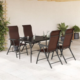 Folding Garden Chairs 4 Pcs Brown Poly Rattan - thumbnail 3