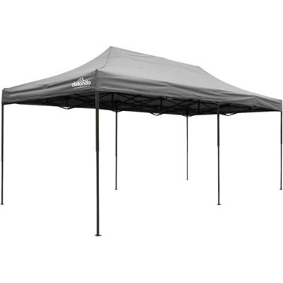 Loops Heavy Duty 3X6M Pop-Up Gazebo - Grey Waterproof Outdoor Canopy For Events - image 1