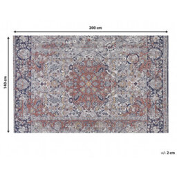 Beliani Rug Korgan Multicolour 140 X 200 Cm - thumbnail 3