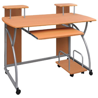 Berkfield Computer Desk Brown 110X52X88.5 Cm Engineered Wood - image 1