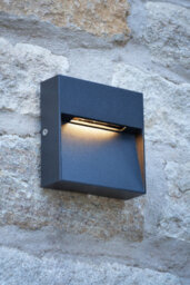 DAR Yukon Outdoor Wall Light Square Eyelid Anthracite Ip65 Led - thumbnail 3