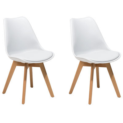 Beliani Set Of 2 Dining Chairs Dakota Ii White - image 1