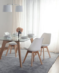 Beliani Set Of 2 Dining Chairs Dakota Ii White - thumbnail 2