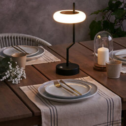 Wyld And Coco Novaglow Black Wireless Table Lamp With Touch Dimmer, Rechargeable, Indoor And Outdoor - thumbnail 2