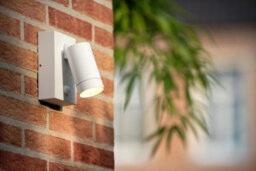 Lucide Taylor Outdoor Wall Mounted Spotlight With Pir Sensor White - thumbnail 4