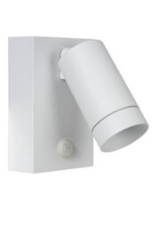 Lucide Taylor Outdoor Wall Mounted Spotlight With Pir Sensor White - thumbnail 3