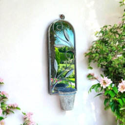 64Cm Wall Mirror With Single Planter - thumbnail 1