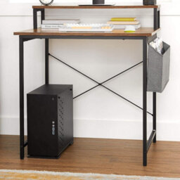 Songmics Computer Desk, Writing Study Desk With Monitor Stand, Fabric Storage Bag, X-Bars, Adjustable Feet, 80 X 55 X 90 Cm - thumbnail 8