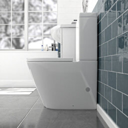 Nes Home 650mm Freestanding Basin Vanity Unit & Rimless Close Coupled Toilet - thumbnail 5