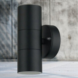 First Choice Lighting Set Of 2 Blaze Black Outdoor Up Down Wall Lights - thumbnail 7