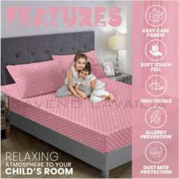 Gc Gaveno Cavailia Printed Kids Fitted Sheet Cutie Suraus Double Pink Pollycotton Sheets For Children Bedding - thumbnail 2