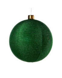WeRChristmas Inflatable Tinsel Christmas Bauble, Green, 66 Cm - thumbnail 1