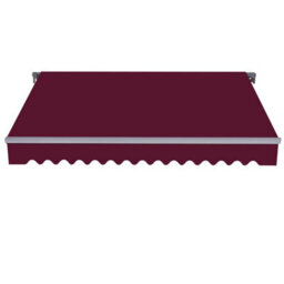 VRUC Garden Sun Shade Canopy Retractable Awning For Outdoor Patio Door Window, 3 X 2.5M Wine Red - thumbnail 2