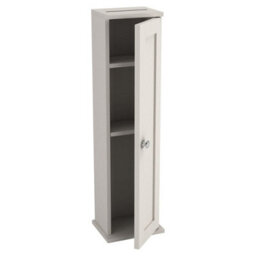 3 Piece Set Bathroom Furniture Free Standing Under Sink Storage Wall Mounted Medicine Cabinet With Mirror, Toilet Roll Holder. - thumbnail 4