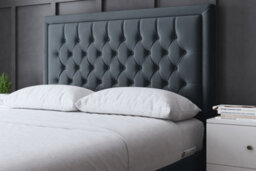 DS Living Allegra Upholstered Steel Panel Bed With Headboard And Ottoman Base Storage Single - thumbnail 3
