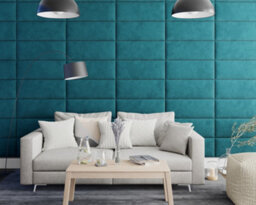 Aspire Easymount Wall Mounted Upholstered Panels, Modular Diy Headboard In Plush Velvet Fabric, Emerald (Pack Of 4) - thumbnail 2